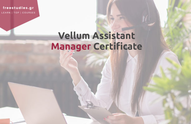 Vellum Assistant Manager Certificate