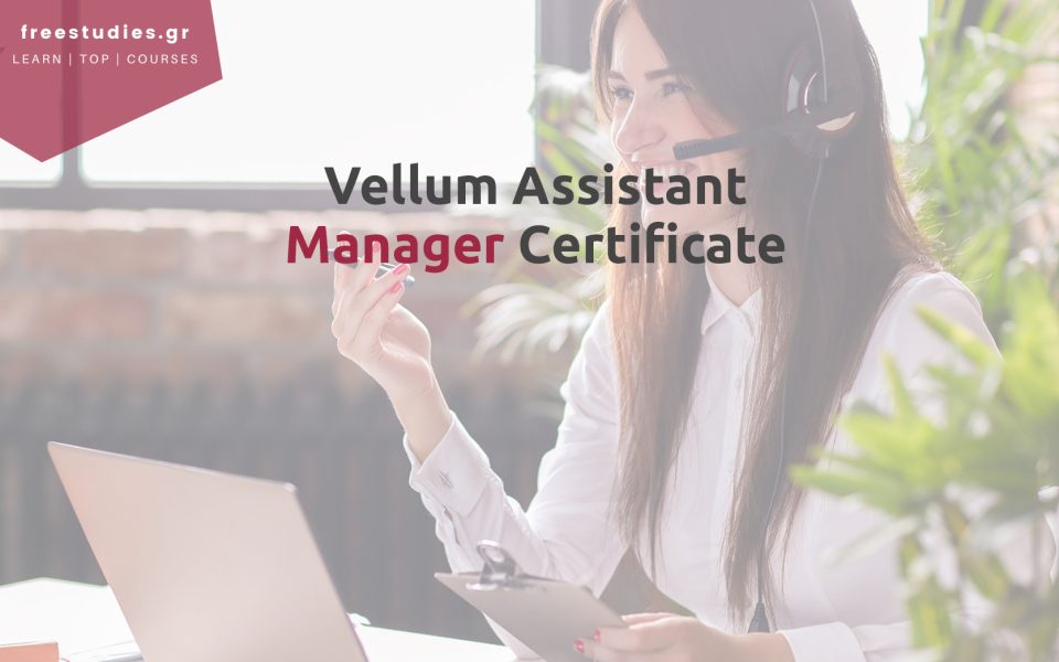 Vellum Assistant Manager Certificate